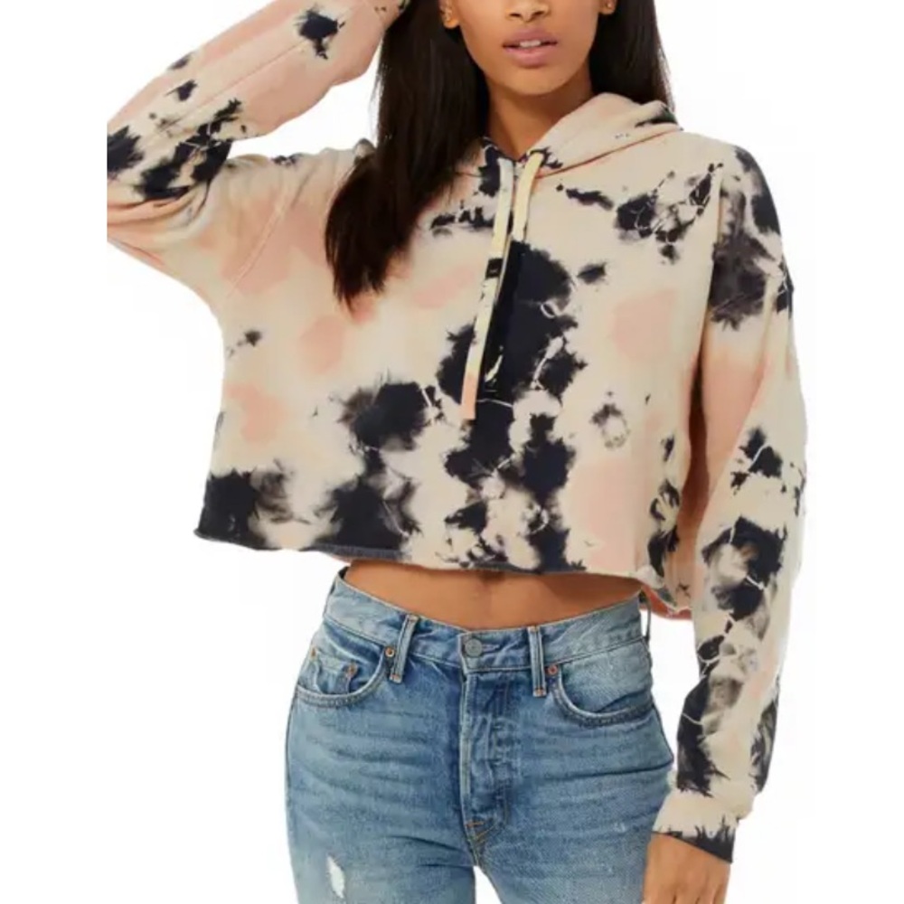 BELLA+CANVAS Crop Tie Dye Hoodie